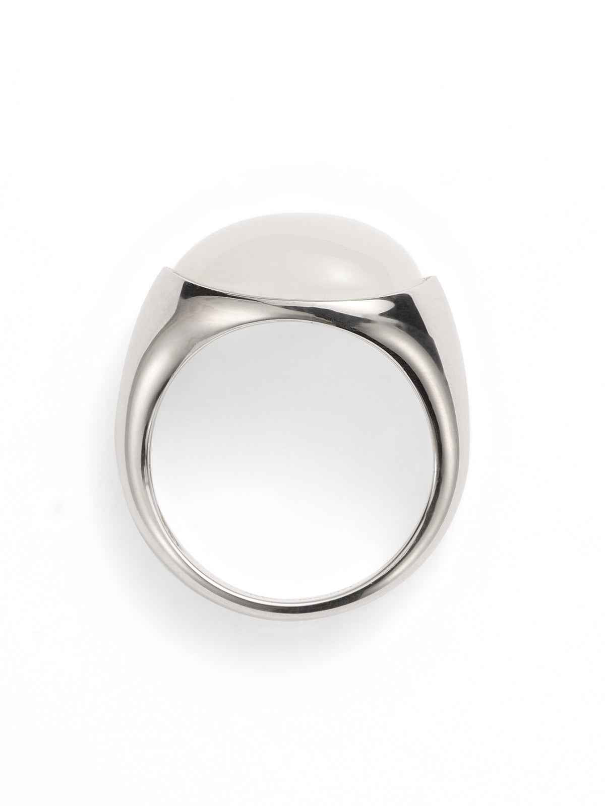 Lume Curve Hetian Jade Signet Ring