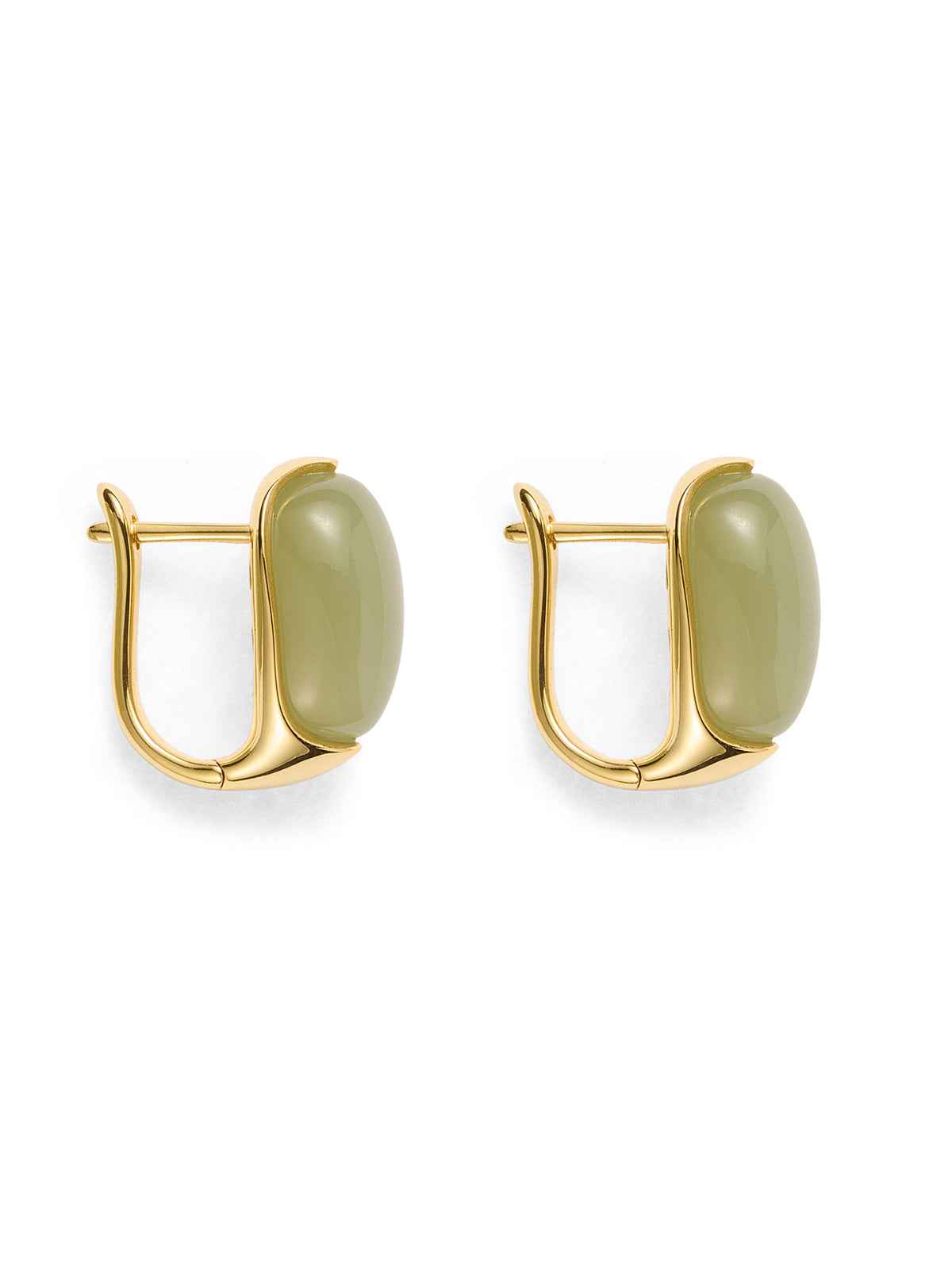 Jade Oval Earrings