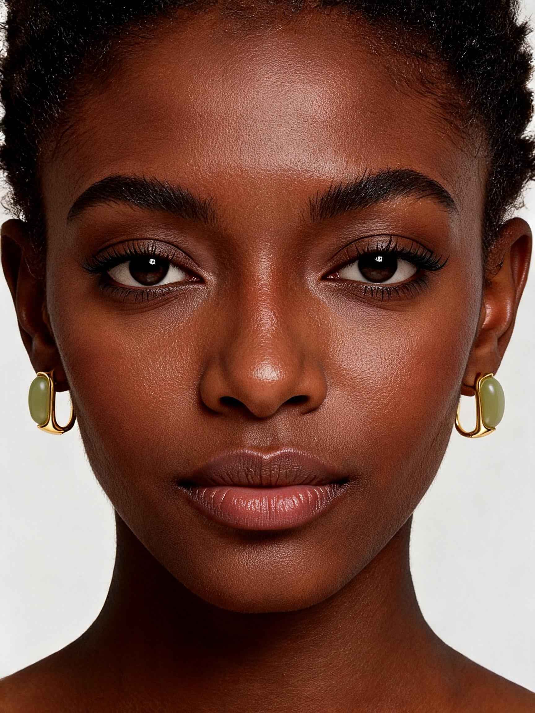 Jade Oval Earrings