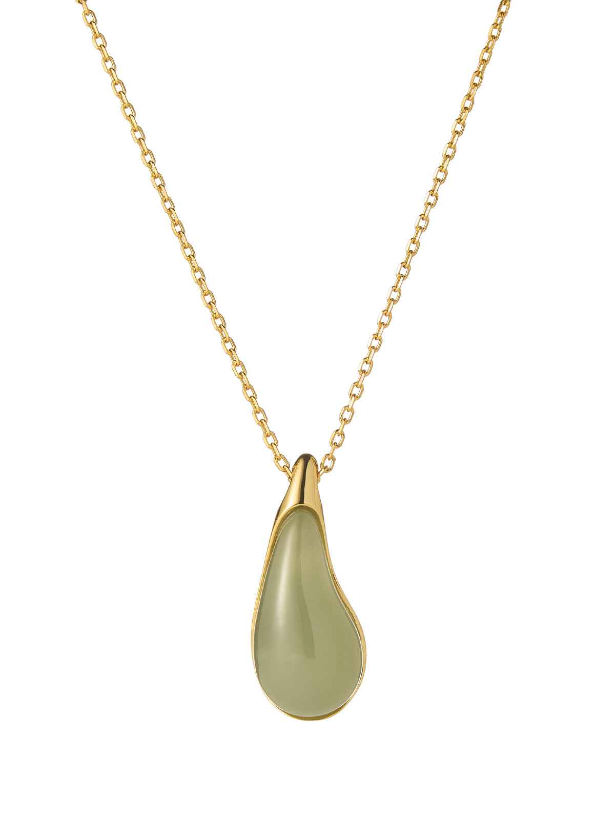 Serene Drop Hetian Jade Necklaces
