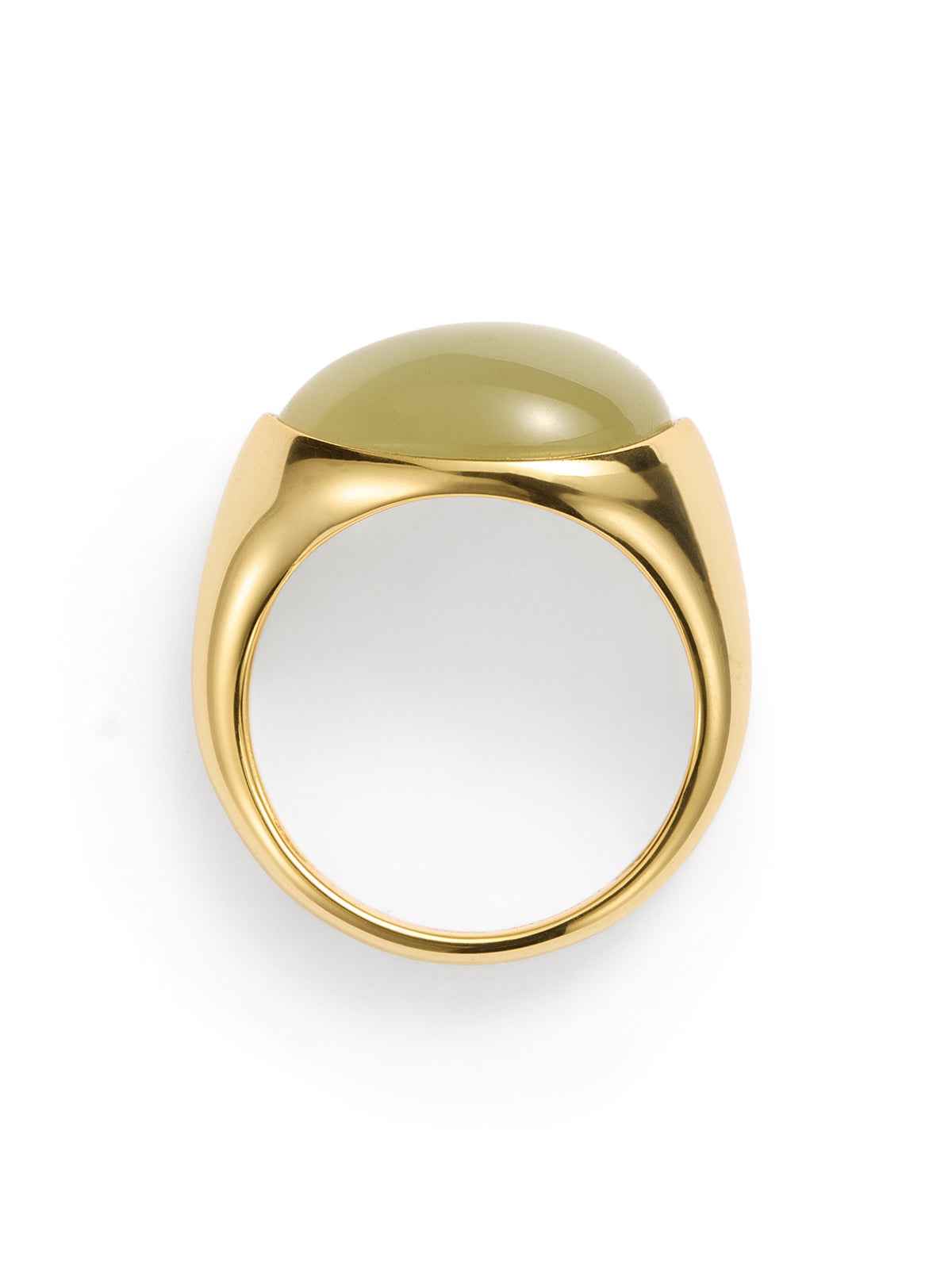 Lume Curve Hetian Jade Signet Ring